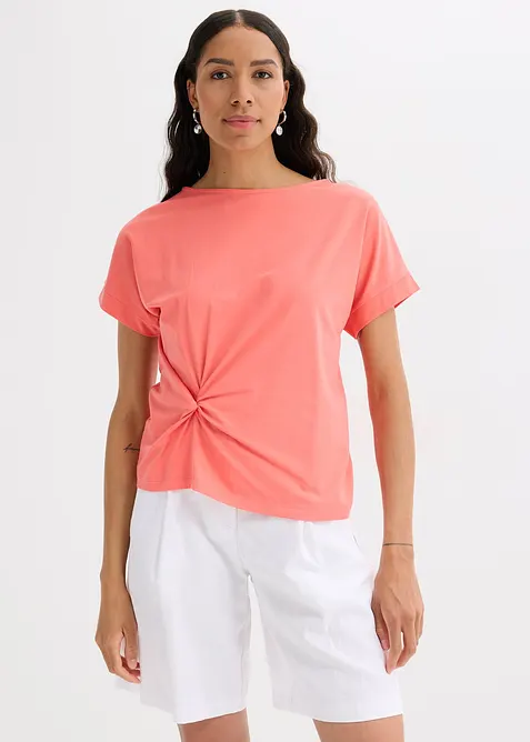 T-shirt med knutdetalj, bonprix