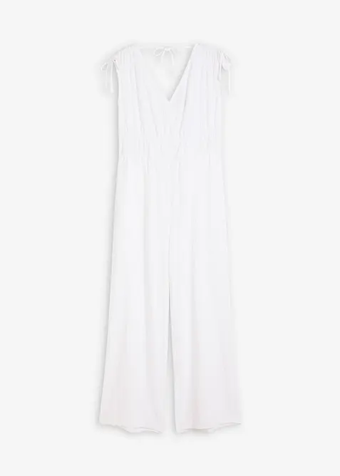 Jumpsuit i kräppat material med struktur, bonprix