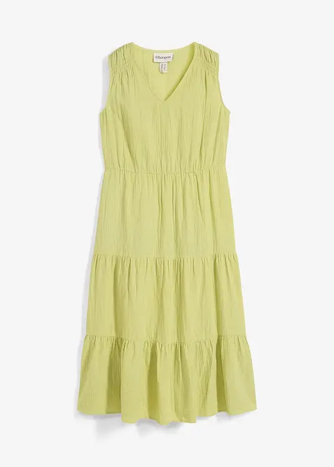 Klänning av mjuk muslin, bonprix