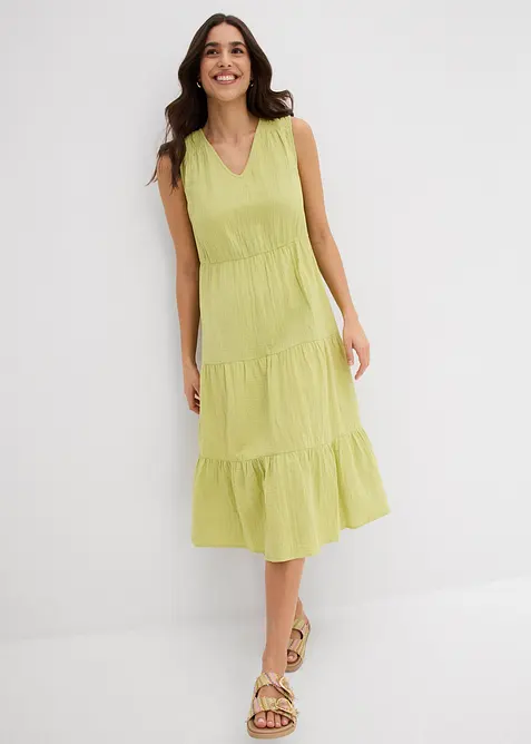 Klänning av mjuk muslin, bonprix