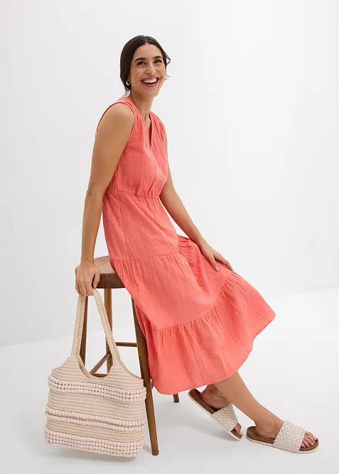 Kl&auml;nning av mjuk muslin, bonprix