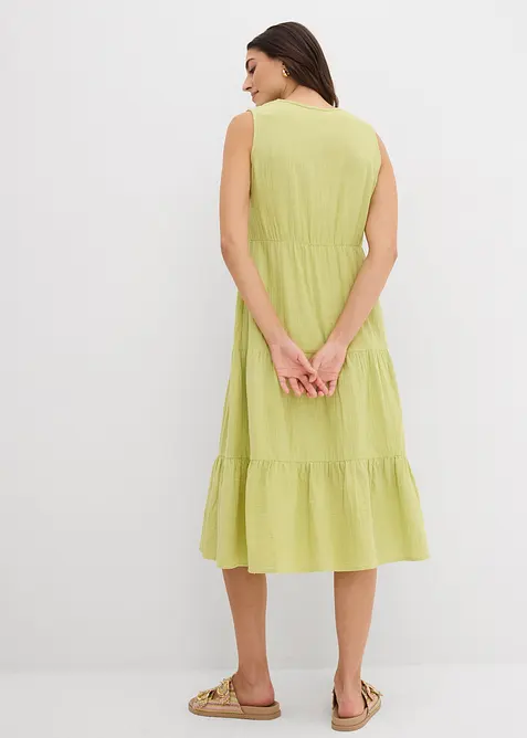 Klänning av mjuk muslin, bonprix