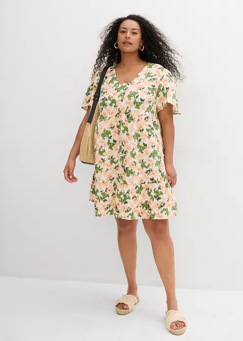 Kl&auml;nning av mjuk muslin, bonprix