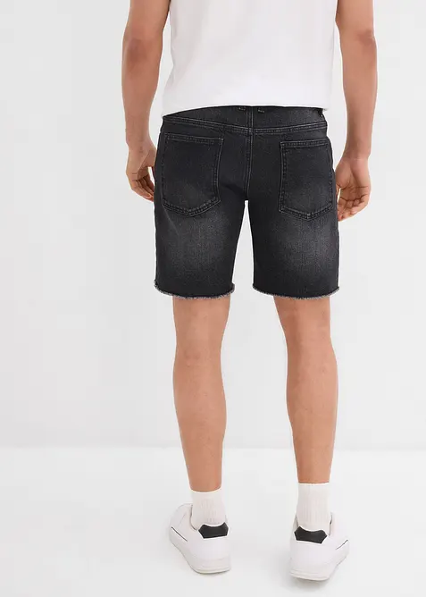 L&aring;nga jeansshorts med of&aring;llade benslut, Relaxed Fit, bonprix