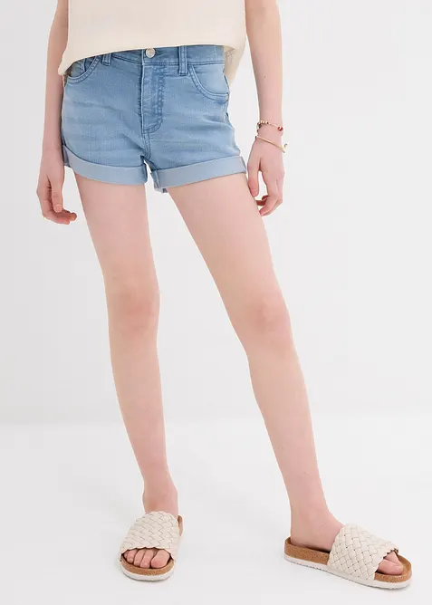 Jeansshorts Mid Waist för barn, bonprix