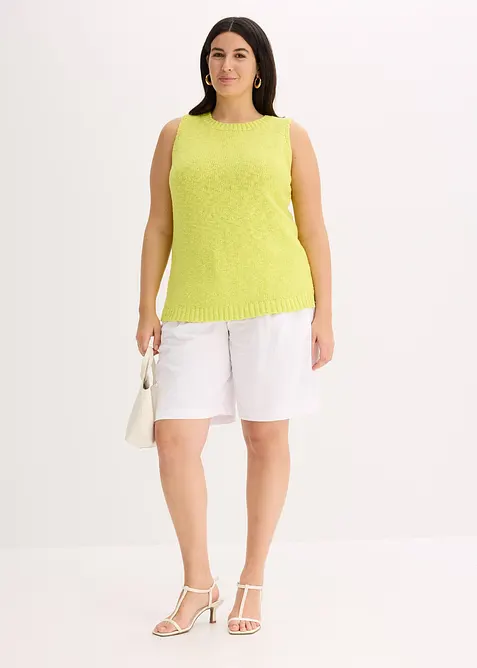 Shorts i tunn linnemix, bonprix