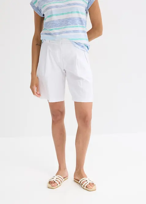 Shorts i tunn linnemix, bonprix