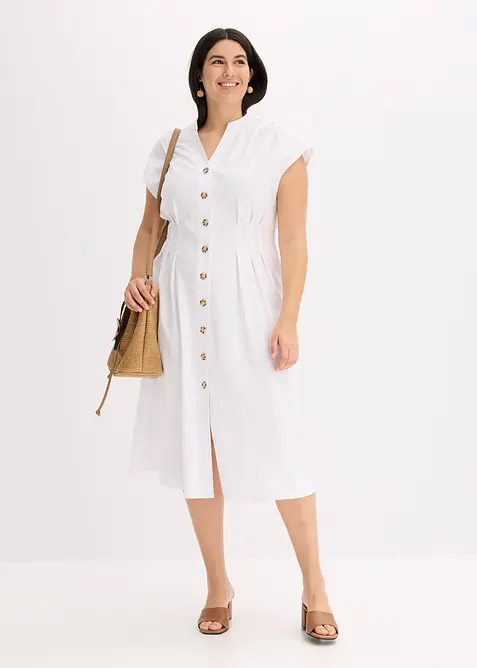 Midikl&auml;nning av l&auml;tt linnemix, bonprix