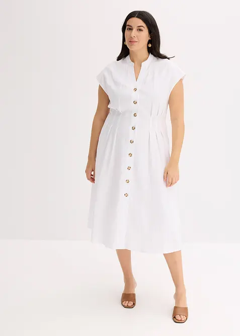 Midikl&auml;nning av l&auml;tt linnemix, bonprix