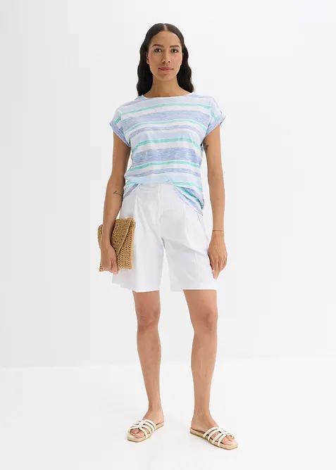 Shorts i tunn linnemix, bonprix