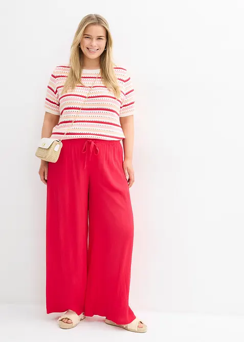 Vid byxa av fintr&aring;dig viskos, bonprix