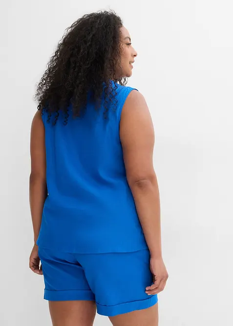 Bluslinne i luftig linneblandning, bonprix