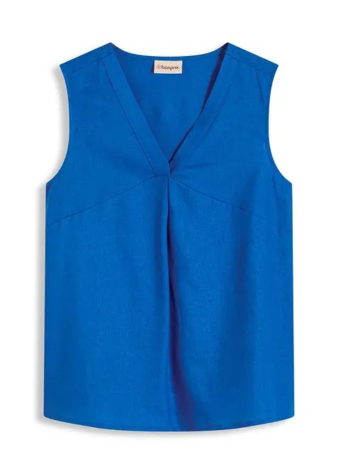 Bluslinne i luftig linneblandning, bonprix