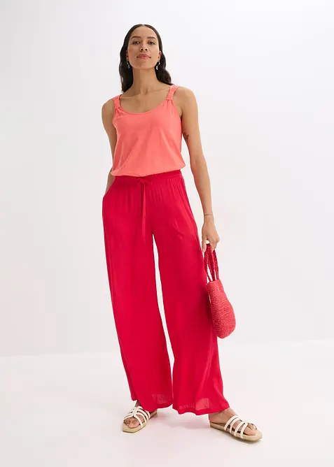 Vid byxa av fintrådig viskos, bonprix