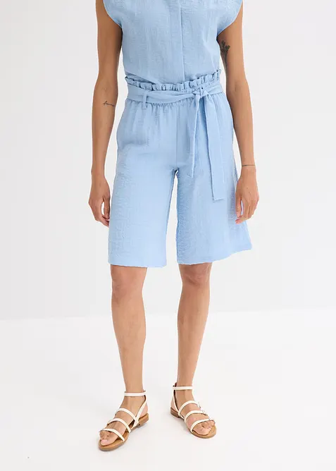 Dra på-bermudas i följsam viskosmix, bonprix