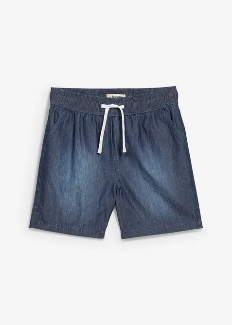 Dra på-shorts för barn i denim av ekologisk bomull, normal passform, bonprix