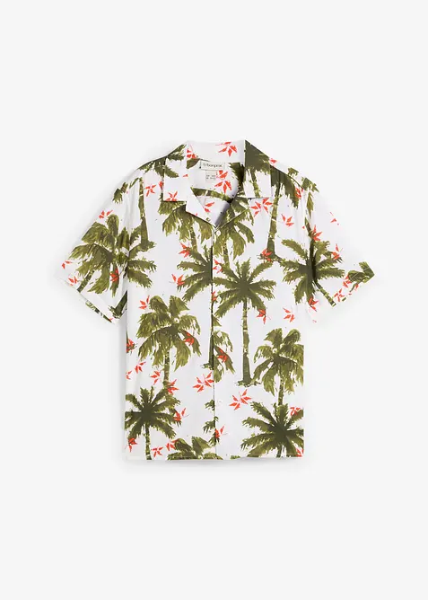 Kortärmad skjorta i viskos, Loose Fit, bonprix