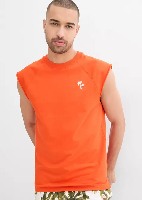 Ärmlös sweatshirt av ren bomull, bonprix