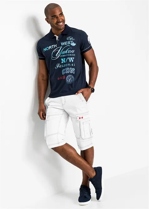 Kortärmad pikétröja i jersey, bonprix