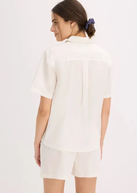 Pyjamas med shorts i vävt bomullsmaterial, bonprix