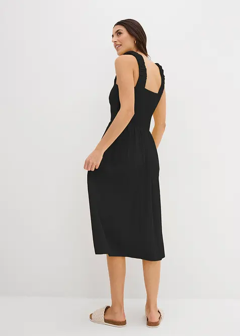 L&auml;tt utst&auml;lld jerseykl&auml;nning i bomull och viskos, bonprix