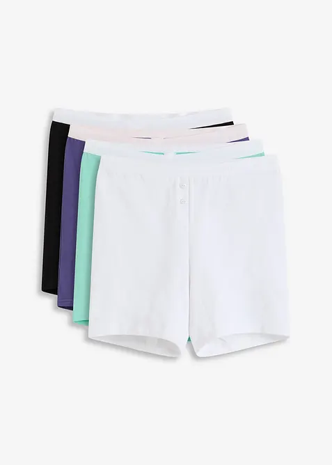 Mellanlång boxertrosa med ekologisk bomull (4-pack), bonprix