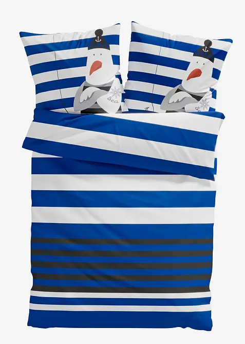 P&aring;slakanset med marint randm&ouml;nster, bonprix