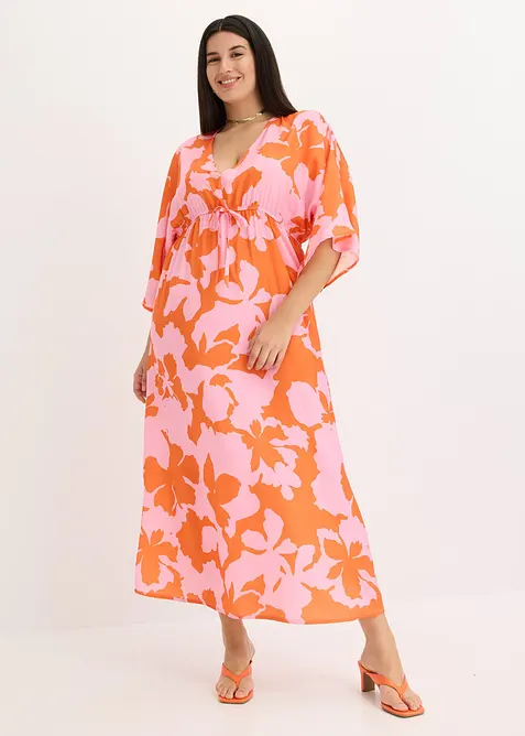 Maxiklänning i följsam satin, bonprix