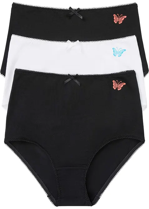 Midjetrosa (3-pack) med ekologisk bomull, bonprix