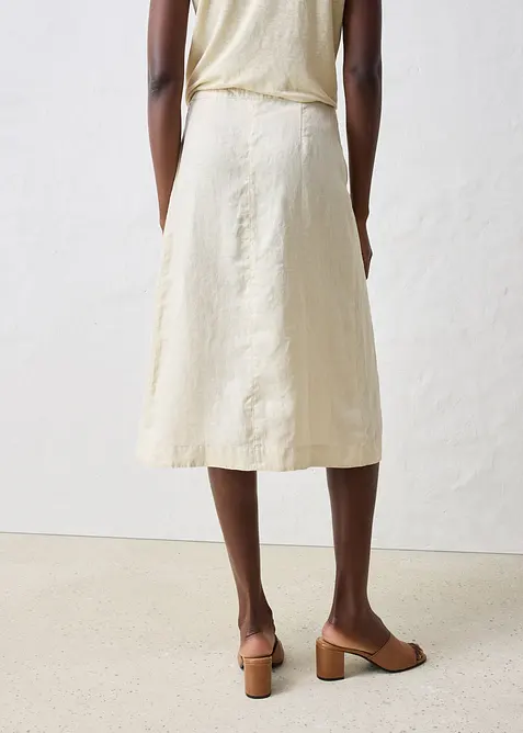 Omlottkjol i linne, bonprix