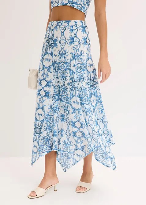 Kjol med flikig nederkant, bonprix