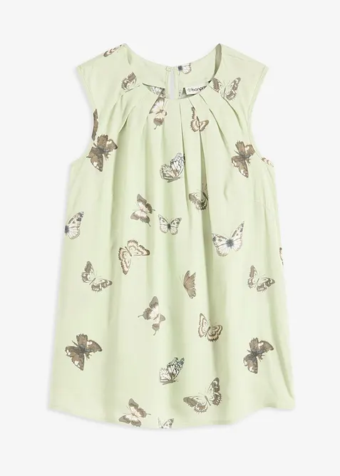 Mönstrat bluslinne av viskos med mjukt fall, bonprix