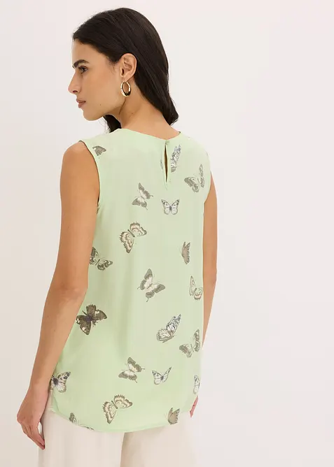 Mönstrat bluslinne av viskos med mjukt fall, bonprix