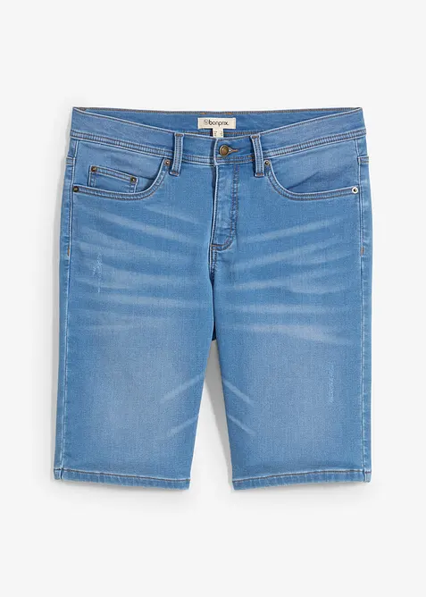 Stretchiga jeansshorts med bekvämt snitt, Regular Fit, bonprix