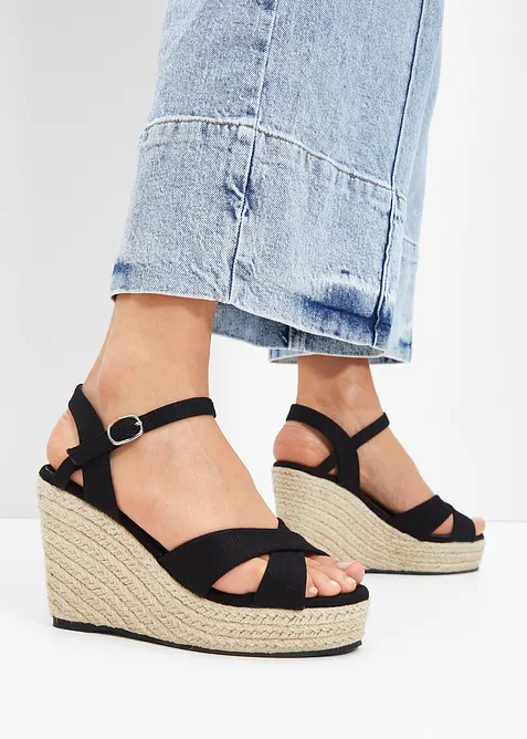 Sandalett med kilklack, bonprix