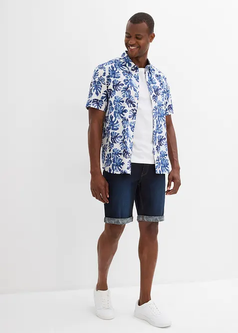 Stretchiga jeansshorts, normal passform, bonprix