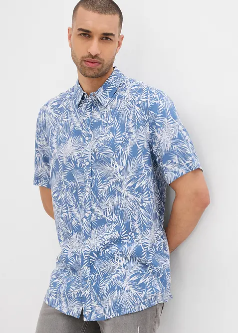 Kortärmad skjorta av viskos, bonprix