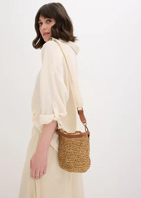 Påsväska med halmlook, bonprix