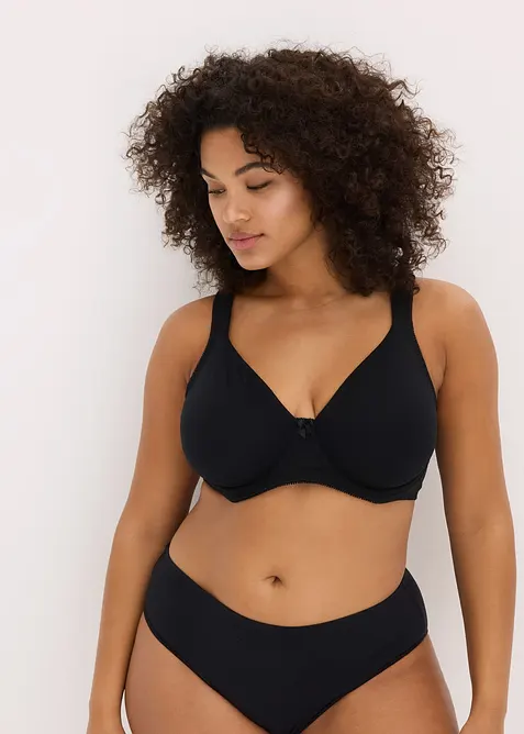 T-shirtbehå i minimizermodell med bygel, med ekologisk bomull (2-pack), bonprix