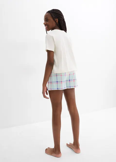 Pyjamas med shorts, av ekologisk bomull (4 delar), bonprix