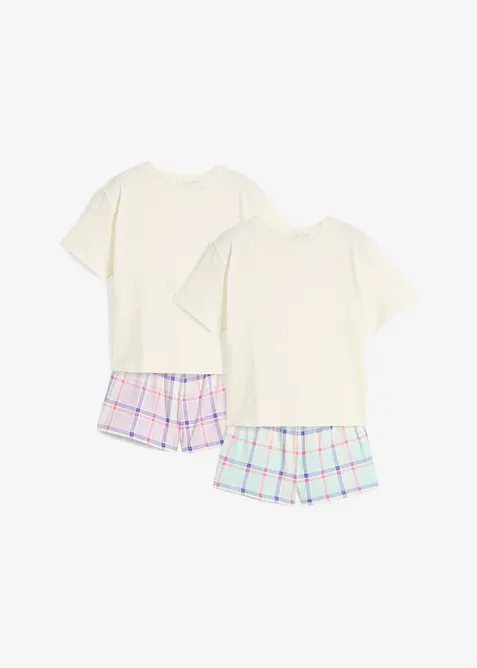 Pyjamas med shorts, av ekologisk bomull (4 delar), bonprix