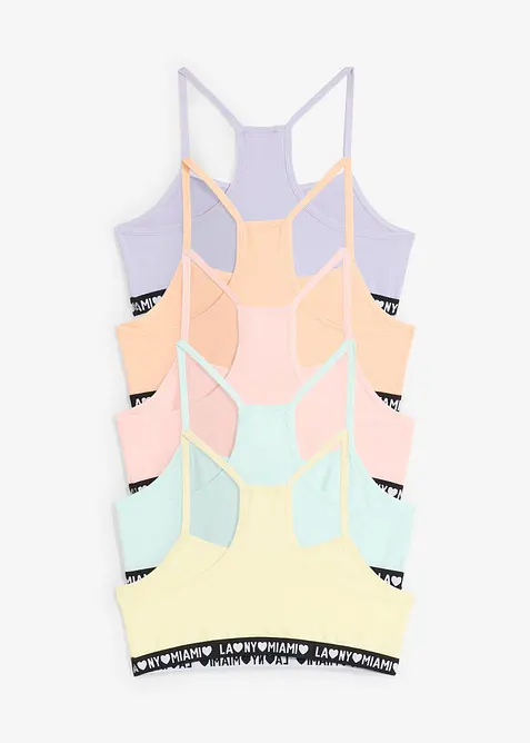 BH-topp med mjuk, ekologisk bomull (5-pack), bonprix