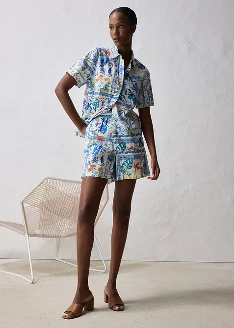 Shorts med silke, bonprix