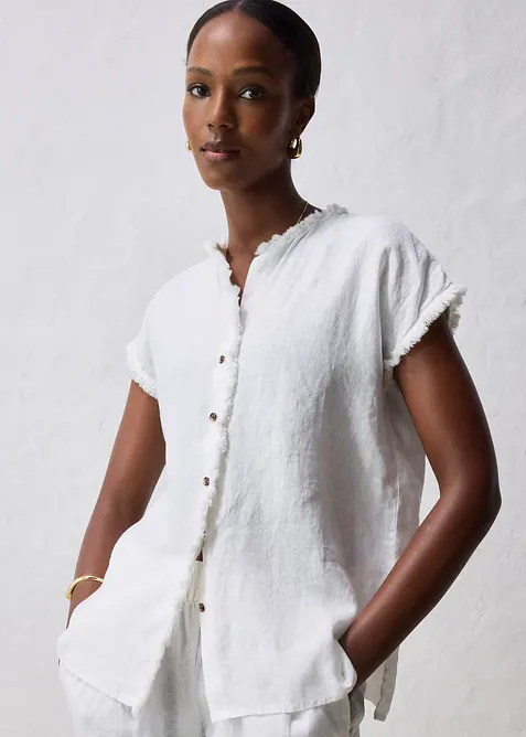 Blustunika i rent linne, bonprix