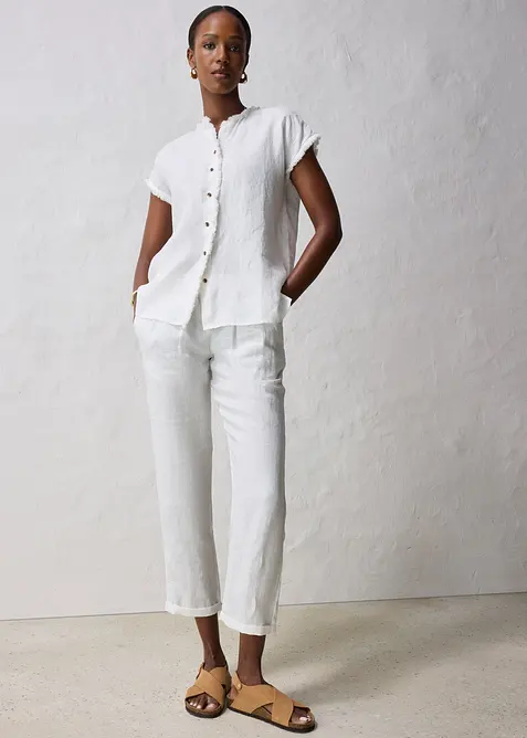 Blustunika i rent linne, bonprix