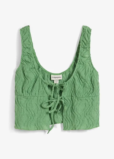 Linne med snörning och strukturyta, bonprix