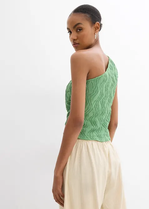 One shoulder-linne i material med struktur, bonprix