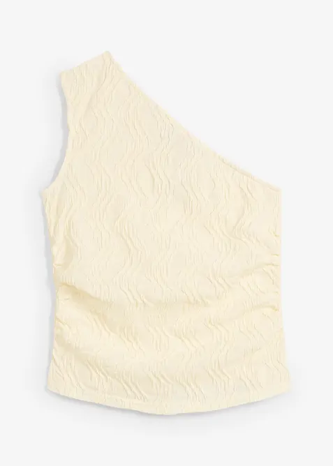 One shoulder-linne i material med struktur, bonprix