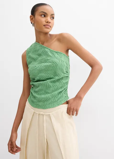 One shoulder-linne i material med struktur, bonprix