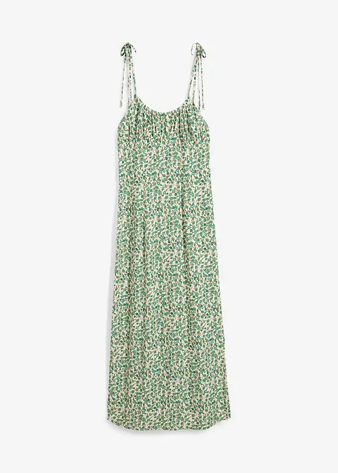 Kl&auml;nning med smala axelband i f&ouml;ljsam viskos, bonprix